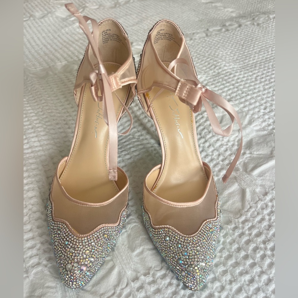 Betsey Johnson Women's Iris Evening Pumps Wedding Something Blue Sole - Picture 2 of 11